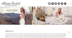 Desktop Screenshot of abbottsbridal.com